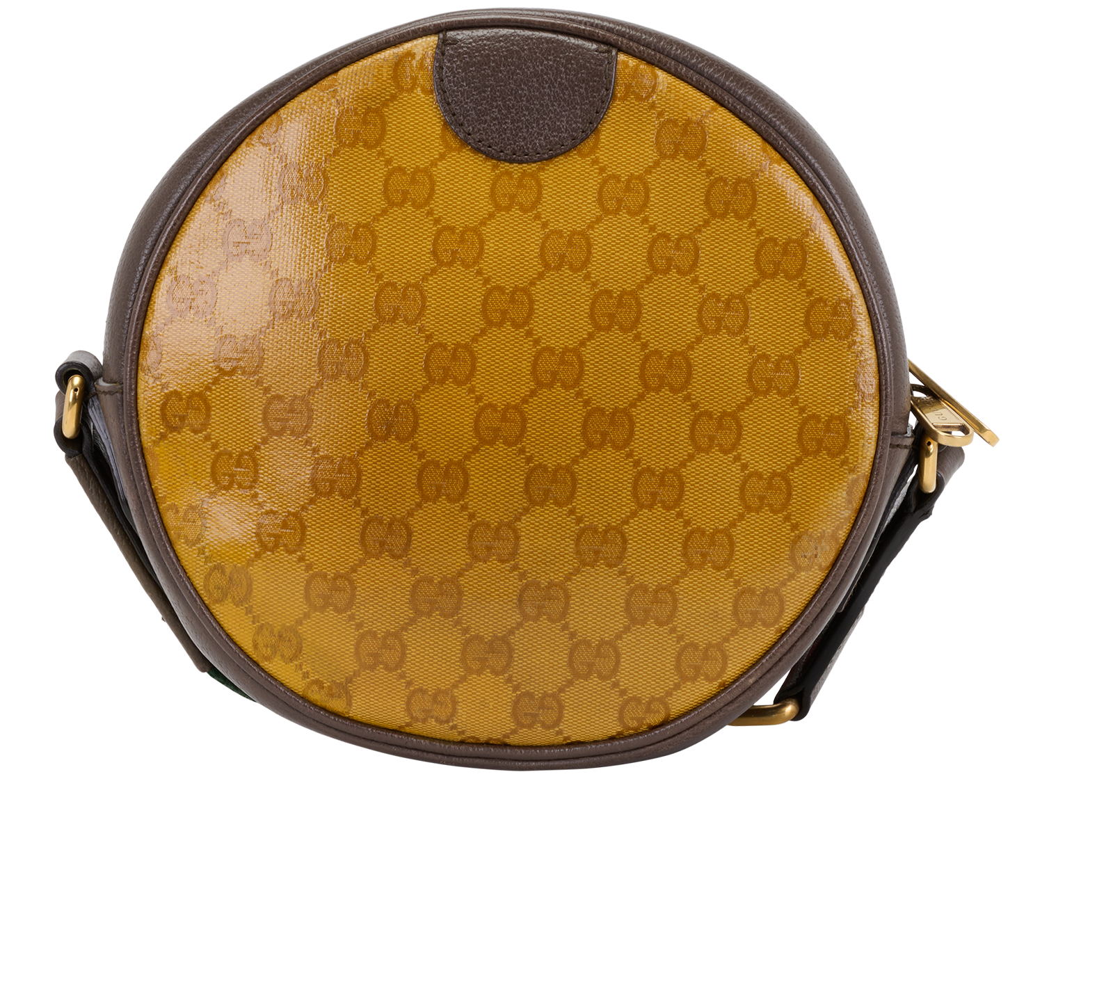 X Adidas Ophidia Round Crossbody, &pound;650, Handbags, Brown, Canvas/Leather, Back view